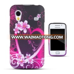 Zooky® Pink TPU heart Case / Cover / Shell for Galaxy Ace (S5830)